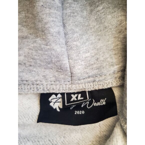 Filthy Wealth Gray Hoodie Green Shamrock Appliqué & "Bae" Script Embroidery XL - Picture 8 of 13